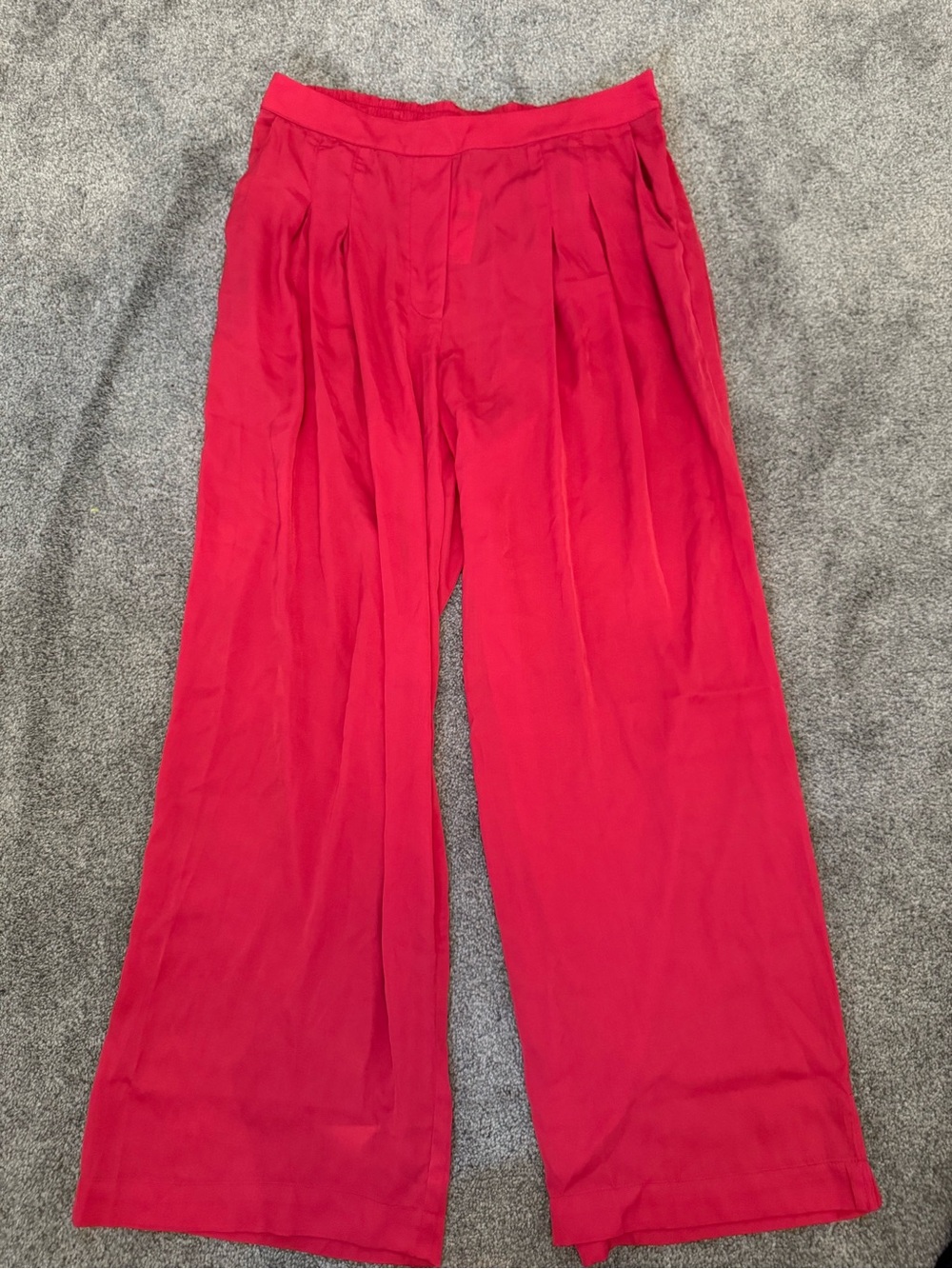 Anthropologie Pink Silk light weight Wide-Leg Women's Pants